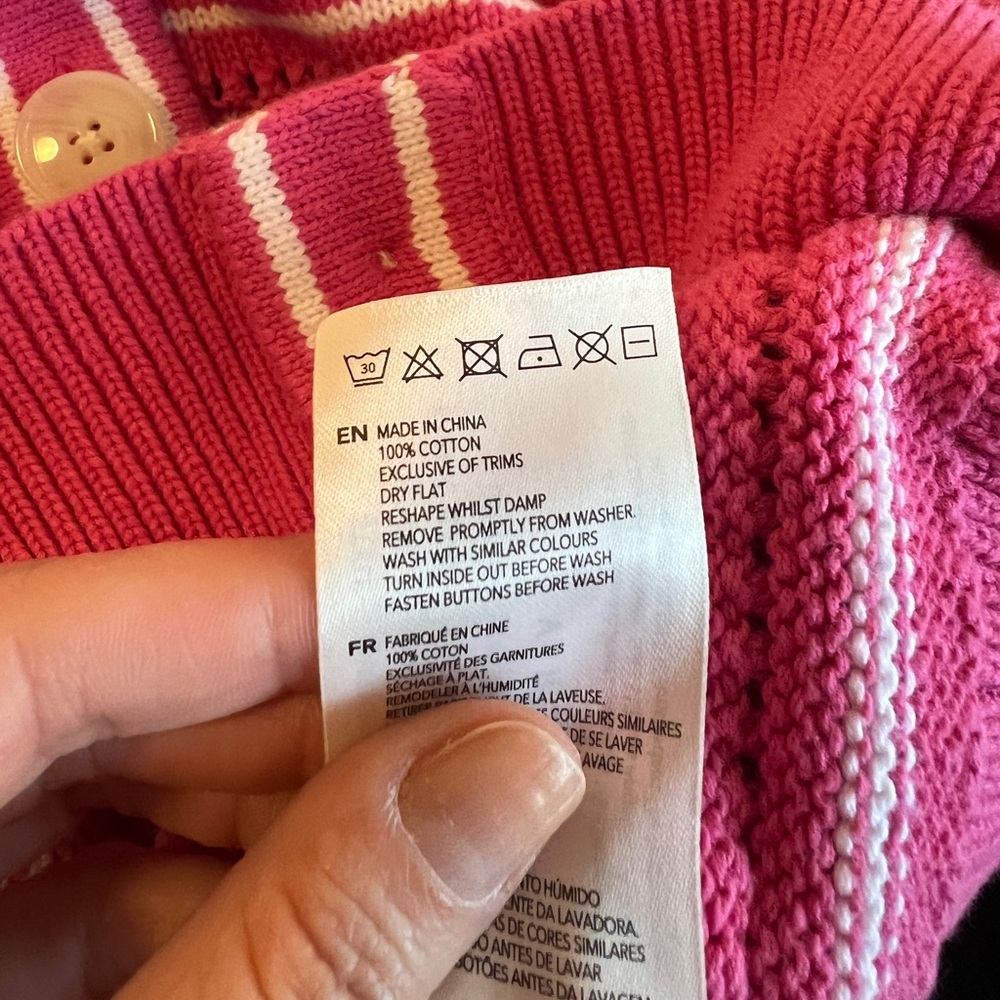 Varley Pink Striped Women's Cardigan - Picture 6 of 6